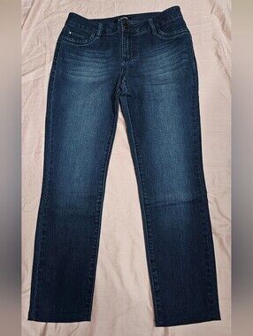 d. jeans Women's Straight Leg Jeans in Dark Indigo 6P